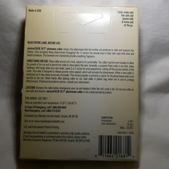 Nurturecalm Pheromone Cat Collar‎ Feline Calming - Picture 2 of 4